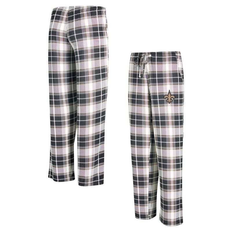 アンブランデッド レディース アンダーウェア ナイトウェア パンツ ニット Unbranded Womens Conceptsport Black New Orleansaints Ashford Plaid Knit Pantsnt Black ブラック