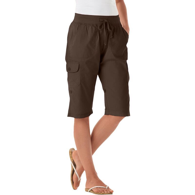 ウーマン ウィズイン レディース ボトムス ハーフパンツ・ショーツ プラスサイズ Woman Within Womens Plusize Convertiblength Cargo Short Chocolate チョコレート