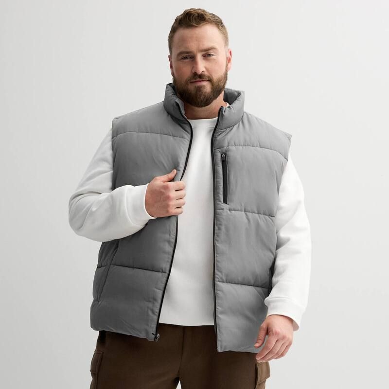 Tek Gear メンズ アウター ジャケット・ブルゾン トール ベスト Big Tall Tek Gear Insulated Puffer Vest Smokey Slate スレート