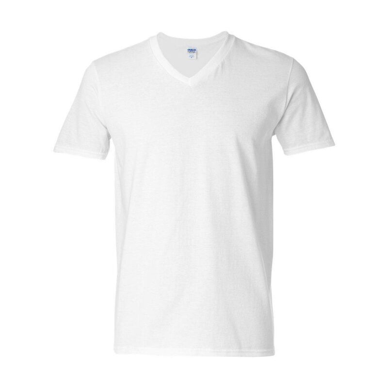 ギルダン メンズ トップス Tシャツ Vネック Gildan Softstyle VNeck TShirt White ホワイト
