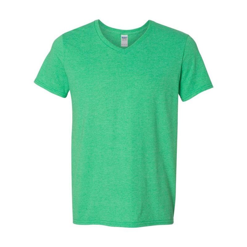 ギルダン メンズ トップス Tシャツ Vネック Gildan Softstyle VNeck TShirt Heather Irish Green ヘザー