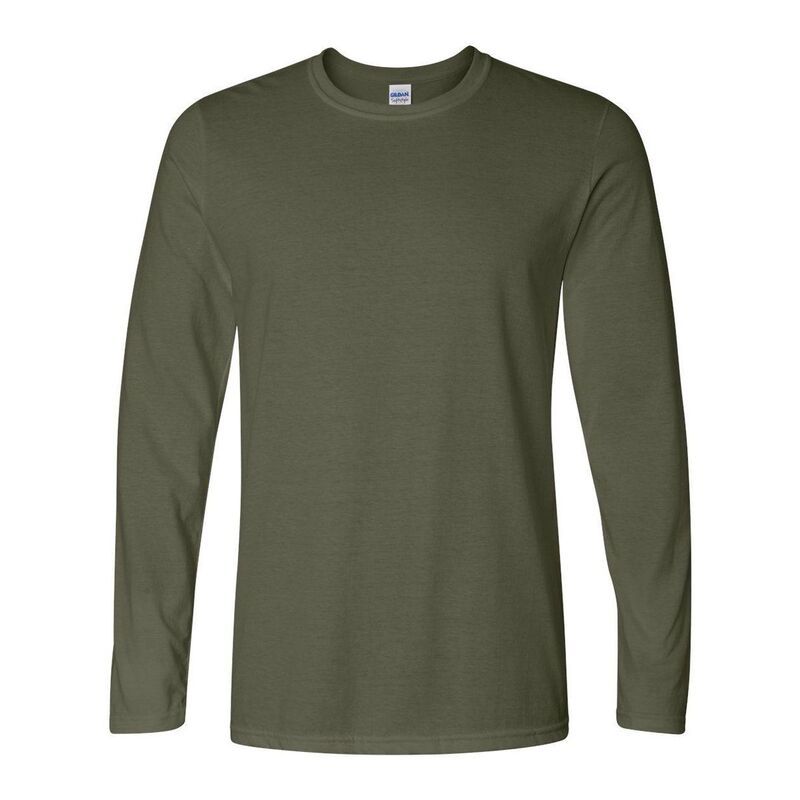 ギルダン メンズ トップス Tシャツ Gildan Softstyle Long Sleeve TShirt Military Green グリーン