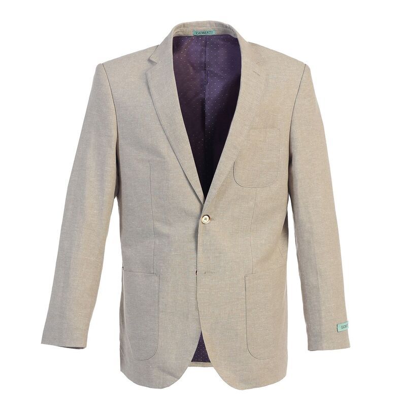 ジョベルティ メンズ アウター ジャケット・ブルゾン コート リネン Gioberti Mens Linen Sports Coat Suit Jacket Stone ストーン