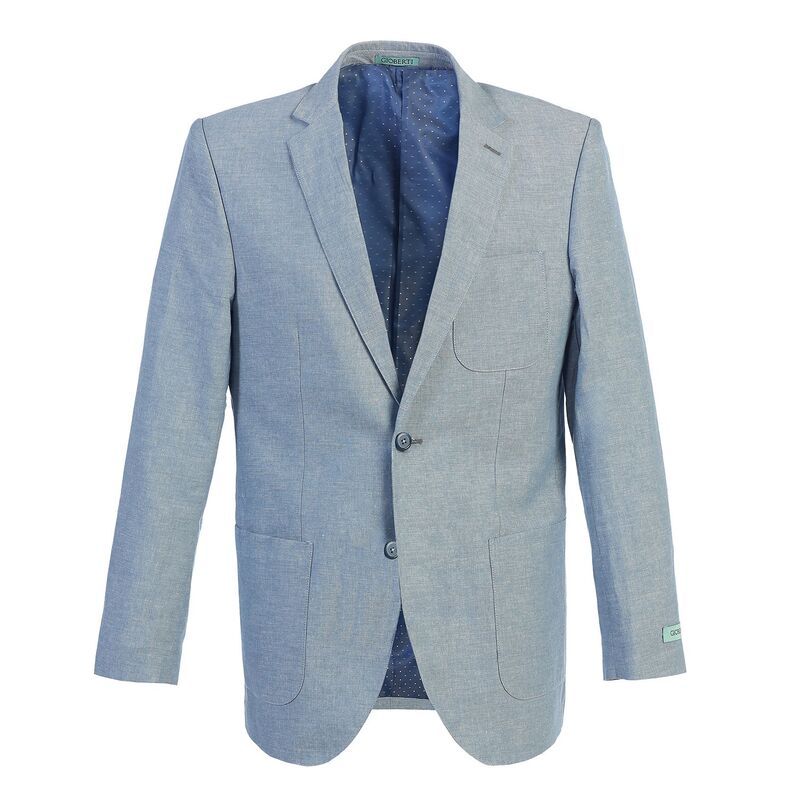 ジョベルティ メンズ アウター ジャケット・ブルゾン コート リネン Gioberti Mens Linen Sports Coat Suit Jacket Blue ブルー