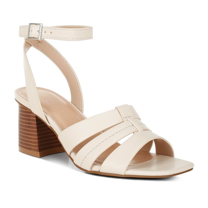 ロンドンラグ レディース シューズ サンダル アンクル ヒール London Rag Signora Womens Block Heel Ankle Strap Sandals Beige ベージュ