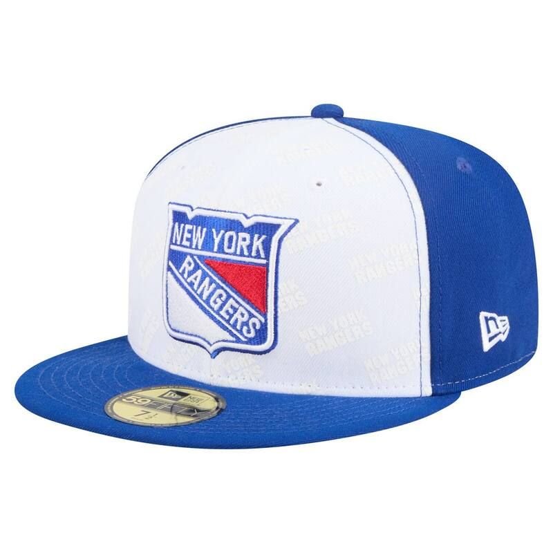 ニューエラ メンズ アクセサリー 帽子 Mens New Era WhiteBlue New York Rangers RepeatwoTone 59FIFTY Fitted Hat Ran White ホワイト
