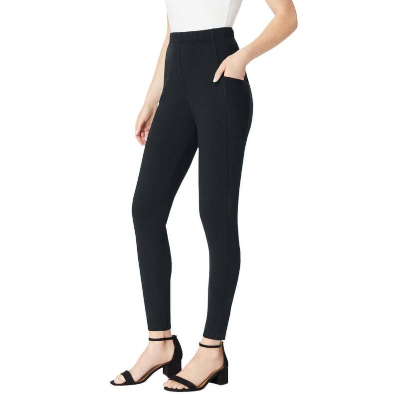 ロアマンズ レディース ボトムス カジュアルパンツ プラスサイズ Roamans Womens Plusize SidePocket Essentialegging Heather Charcoal チャコール