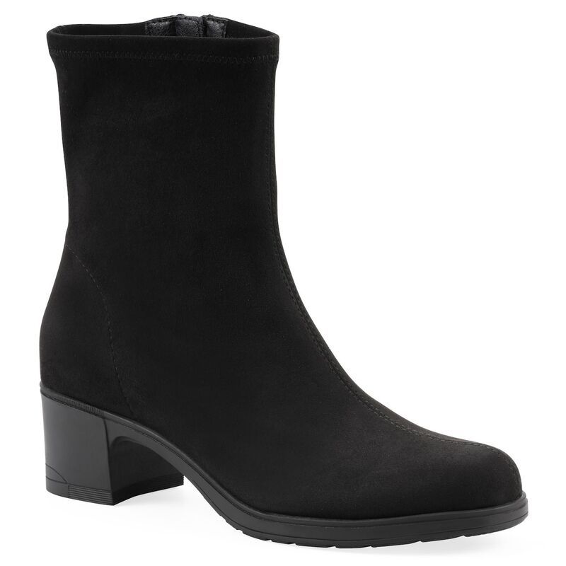 クリフバイホワイトマウンテン レディース シューズ ブーツ・レインブーツ アンクル ヒール Cliffs by White Mountain Huda Womens Block Heel Ankle Boots Black Fabric ブラック
