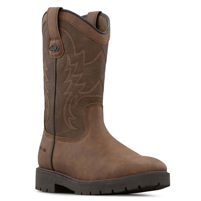 ラグズ メンズ シューズ ブーツ・レインブーツ Tシャツ Lugz Cowboss Mensteel Toe Boots Whiskey Dk Cashew Dk