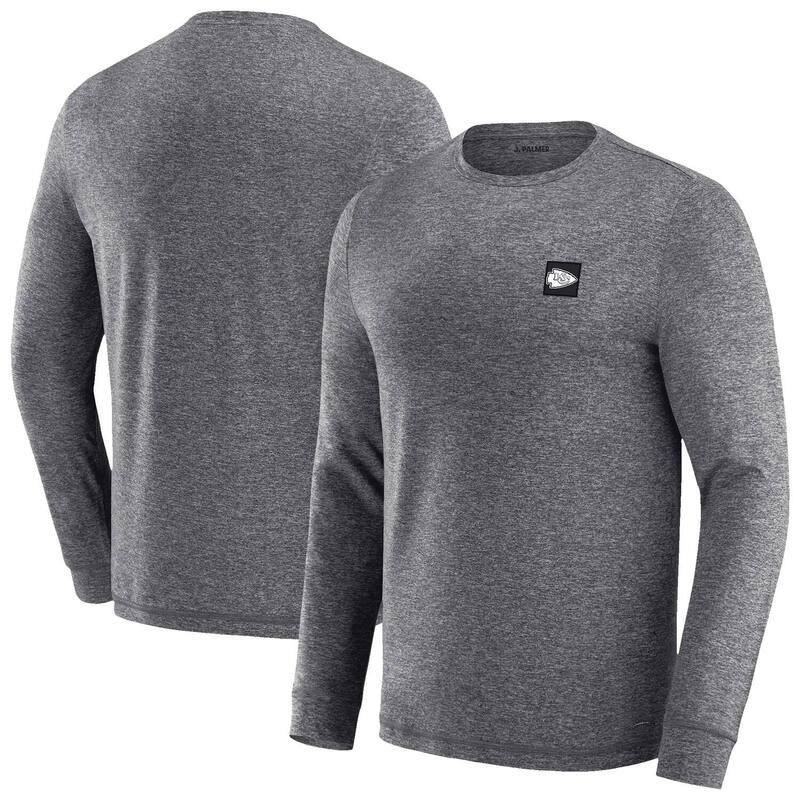 アンブランデッド メンズ トップス Tシャツ ダウン Unbranded Mens J Palmer Heather Blackansas City Chiefs Four Down Long Sleeve TShirt Chf Charco ブラック 12,905円