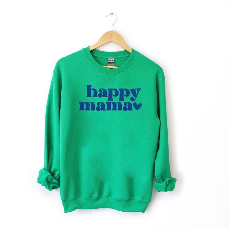Simply Sage Market レディース トップス Tシャツ プリント スウェット Simply Sage Market Happy Mama Puff Print Sweatshirt Grass