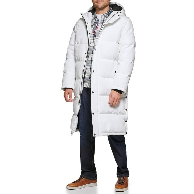 リーバイス メンズ アウター ジャケット・ブルゾン キルティング パーカー Mens LevisR Oversized Long Quilted Parka Jacket White ホワイト