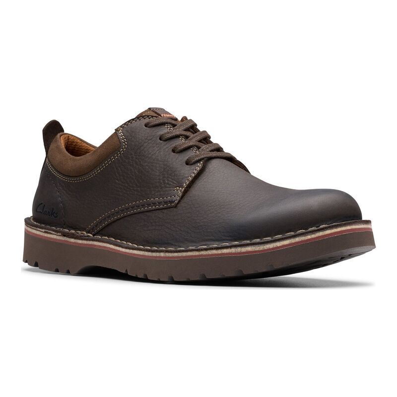 クラークス メンズ シューズ オックスフォード レザー Clarks Eastford Low Mens Leather Shoes Dark Brown ブラウン