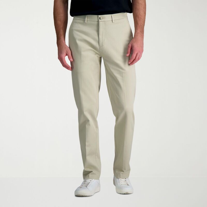 ハガー メンズ ボトムス カジュアルパンツ Mens Haggar Wrinkle Free Performance Khaki Straight Fit Flat Front Pant Sand サンド