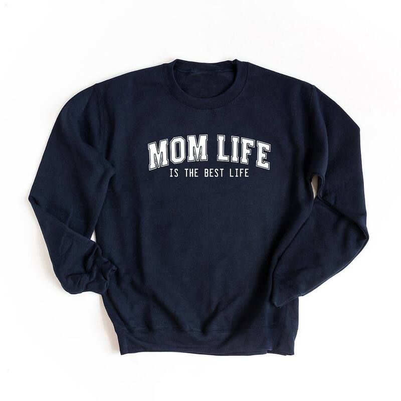 Simply Sage Market レディース トップス Tシャツ スウェット Simply Sage Market Varsity Mom Life Sweatshirtrue Navy ネイビー