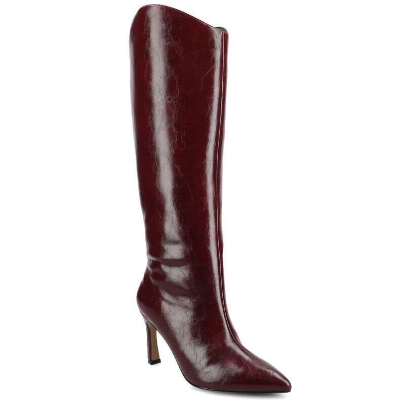 ジャーニー レディース シューズ ブーツ・レインブーツ Journee Rehela Womens KneeHigh Boots Patent Oxblood オックスブラッド