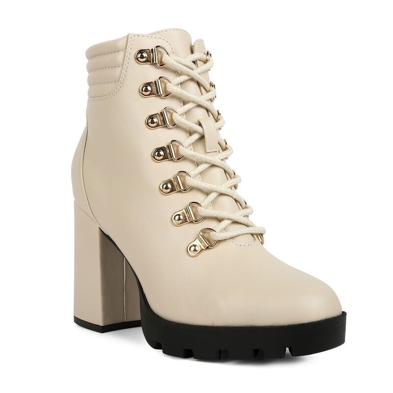 ロンドンラグ レディース シューズ ブーツ・レインブーツ アンクル ヒール London Rag Hamiltons Womens Heeled Ankle Boots Beige ベージュ 14,336円