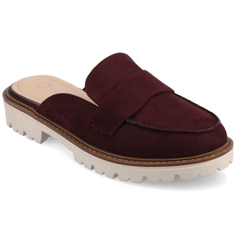 ジャーニー レディース シューズ サンダル Journee Miycah Womens Mule Flats Oxblood オックスブラッド