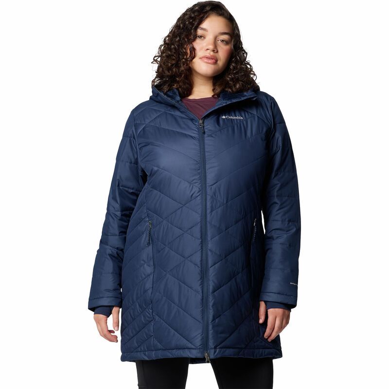 コロンビア レディース アウター ジャケット・ブルゾン フーデッドジャケット プラスサイズ Plusize Columbia Heavenly Long Hooded Jacket Collegiate Navy ネイビー