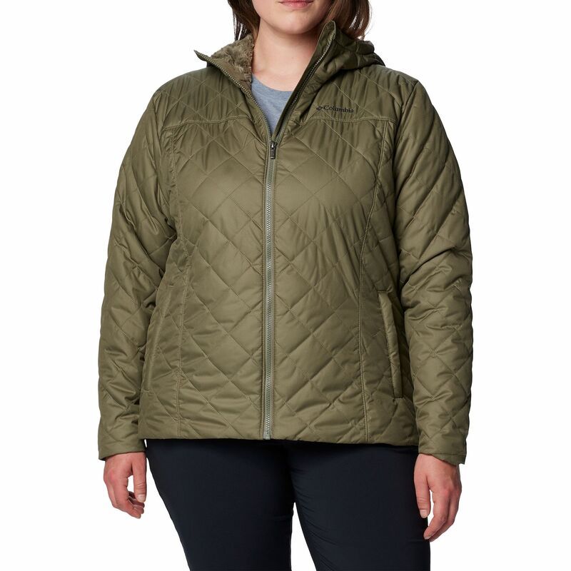 コロンビア レディース アウター ジャケット・ブルゾン フーデッドジャケット プラスサイズ Plusize Columbia Copper Crest II Hooded Jacket Stone Green グリーン