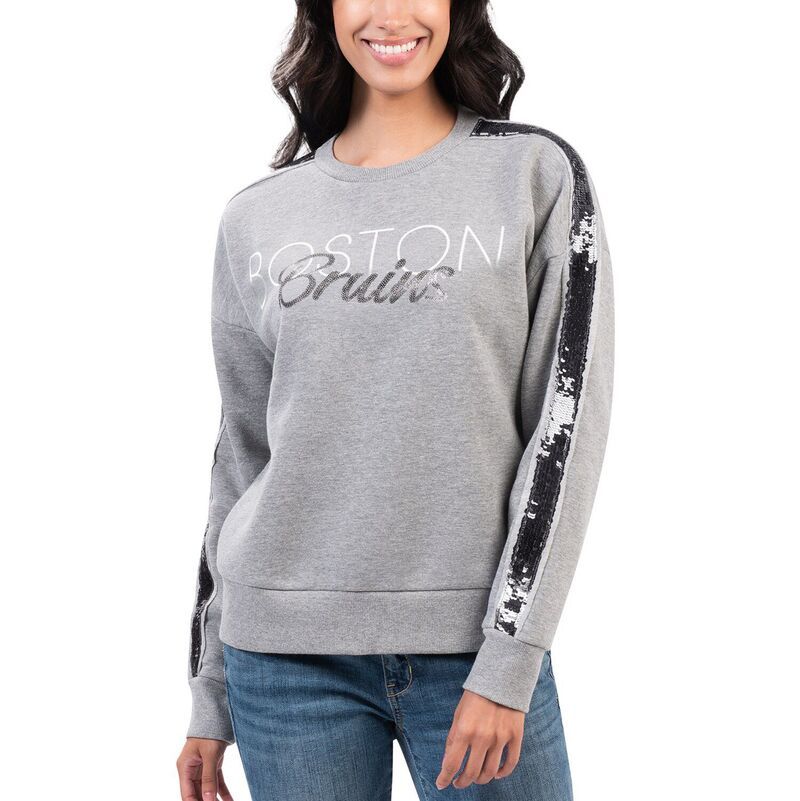 GIII レディース トップス Tシャツ スウェット Womens GIII 4Her by Carl Banks Gray Boston Bruins Penalty Box Pullover Sweatshirt Bsb Grey グレー