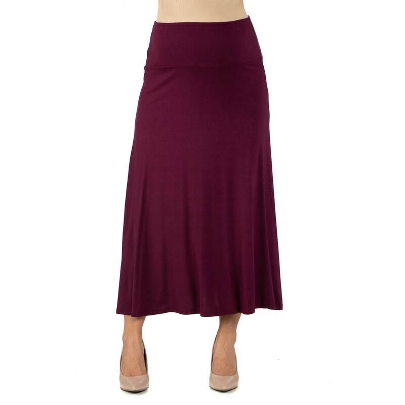 24 セブンコンフォート レディース ボトムスカート マタニティ マキシ Maternity 24Seven Comfort Apparelastic Waist Maxi Skirt Red レッド