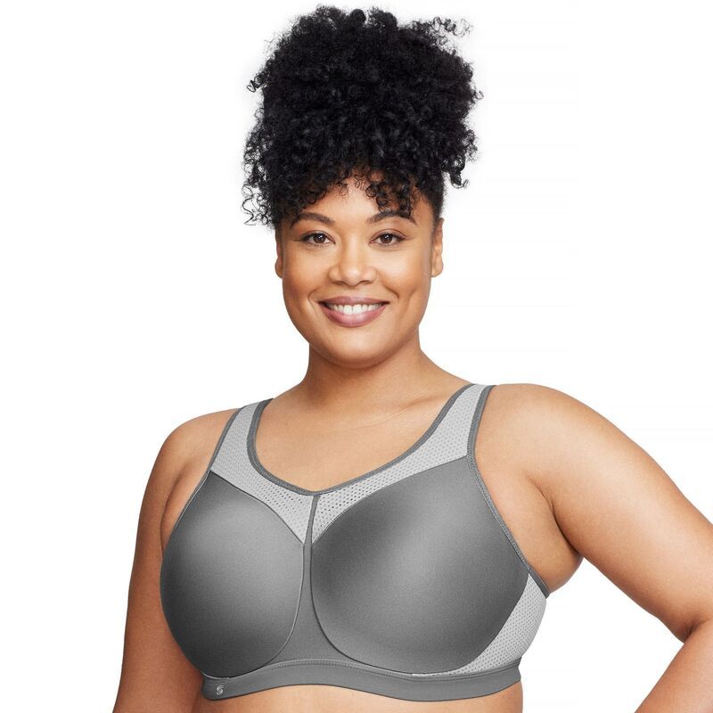 グラマライズ レディース アンダーウェア ブラジャー Glamorise HighImpact Underwire Sports Bra 9066 Gray グレー