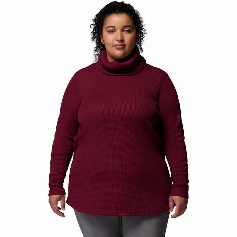 コロンビア レディース トップス Tシャツ プラスサイズ Plusize Columbia Holly Hideaway Cowl Neck Pulloverich Wine ワイン