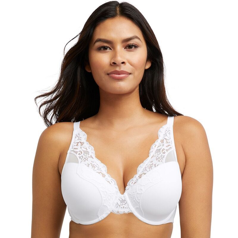 バリ レディース アンダーウェア ブラジャー レース Bali One Smooth U Comfort Stretch Lace Underwire Bra DF0084 White ホワイト