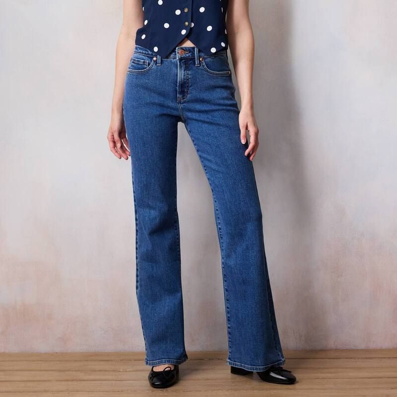 LC Lauren Conrad レディース ボトムス デニムパンツ ジーンズ Womens LC Lauren Conrad Super High Waisted Flare Jeans Hazel Wash