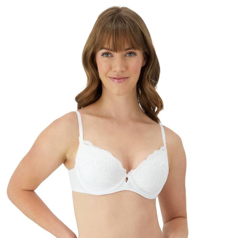メイデンフォーム レディース アンダーウェア ブラジャー Maidenform Comfort Devotion Your Lift Underwire Bra DM1195 White ホワイト
