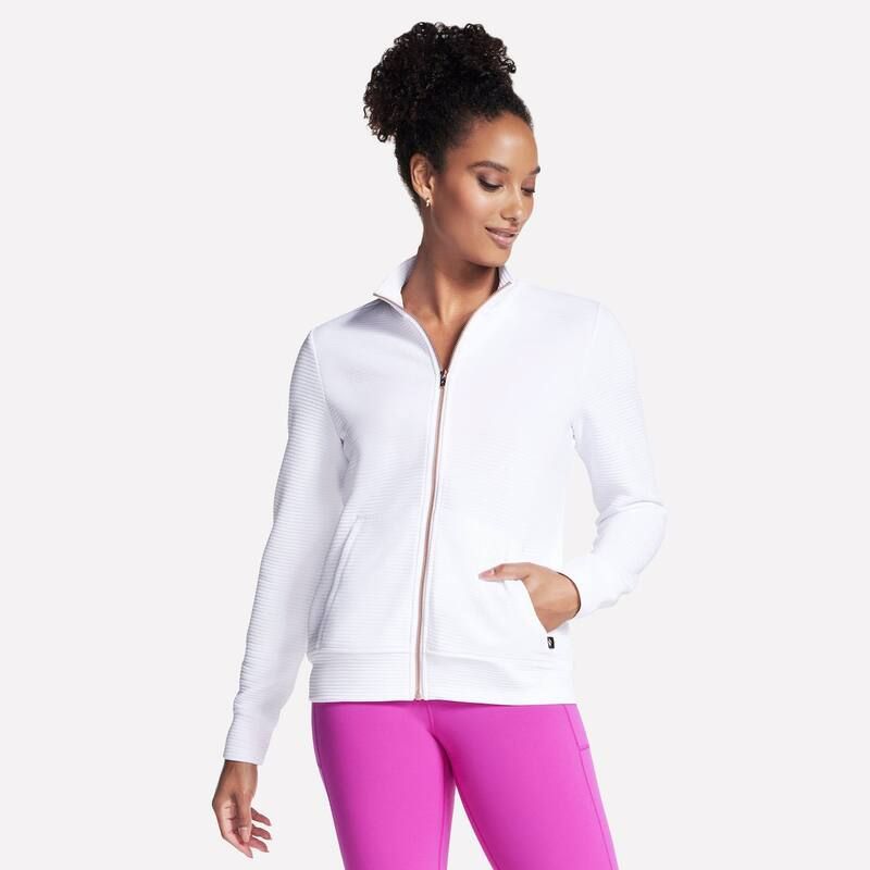 スケッチャーズ レディース アウター ジャケット・ブルゾン Womenskechers The Go Walk Ottoman Cozy Fit ZipUp Jacket Bright White ホワイト