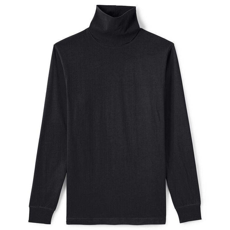 ランズエンド メンズ トップス Tシャツ タートルネック トール Big Tallands End SuperTurtleneck Black ブラック