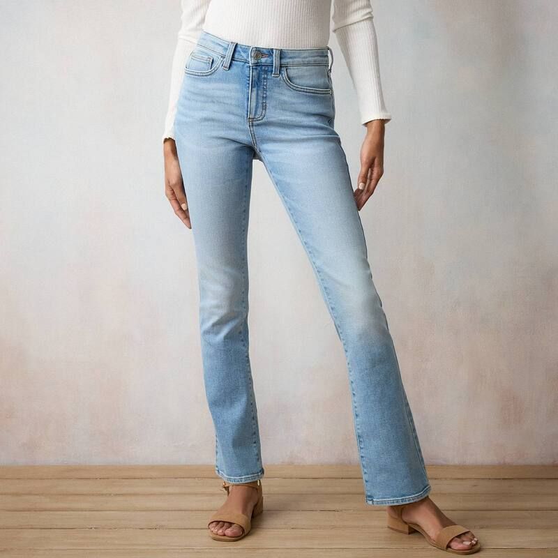 LC Lauren Conrad レディース ボトムス デニムパンツ ブーツカット ブーツ ジーンズ ハイウエスト Womens LC Lauren Conrad HighWaist Bootcut Jeans Glenn Wash