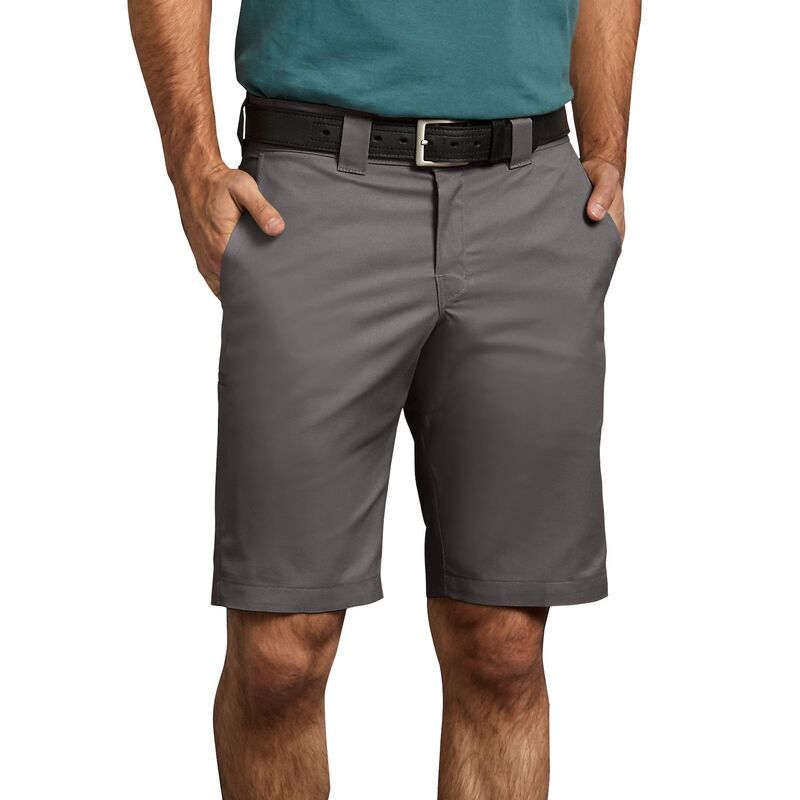 ディッキーズ メンズ ボトムス ハーフパンツ・ショーツ ショートパンツ Mens DickieslimFit FlatFront Work Shorts Gravel Gray グレー