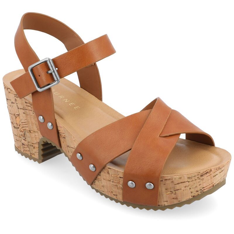 ジャーニー レディース シューズ サンダル プラットフォーム Journee Valentina Womens Platform Sandals Tan タン