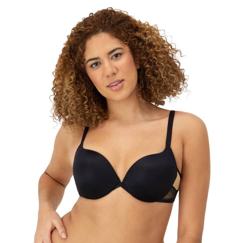 メイデンフォーム レディース アンダーウェア ブラジャー Maidenform Love the Lift Push Up In Underwire Bra DM9900 Black Body Beige ブラック