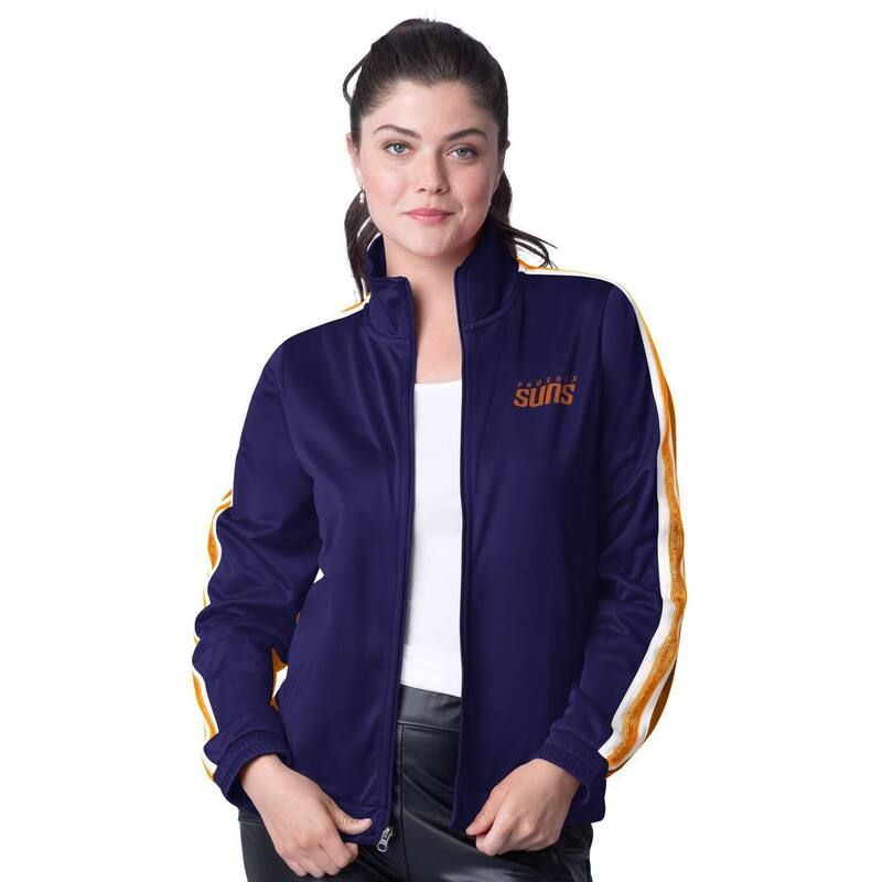 ジースリー フォーハー バイ カール バンクス レディース アウター ジャケット・ブルゾン スパンコール Womens GIII 4Her by Carl Banks PurpleOrange Phoenix Suns Rebel Sequin Bling F