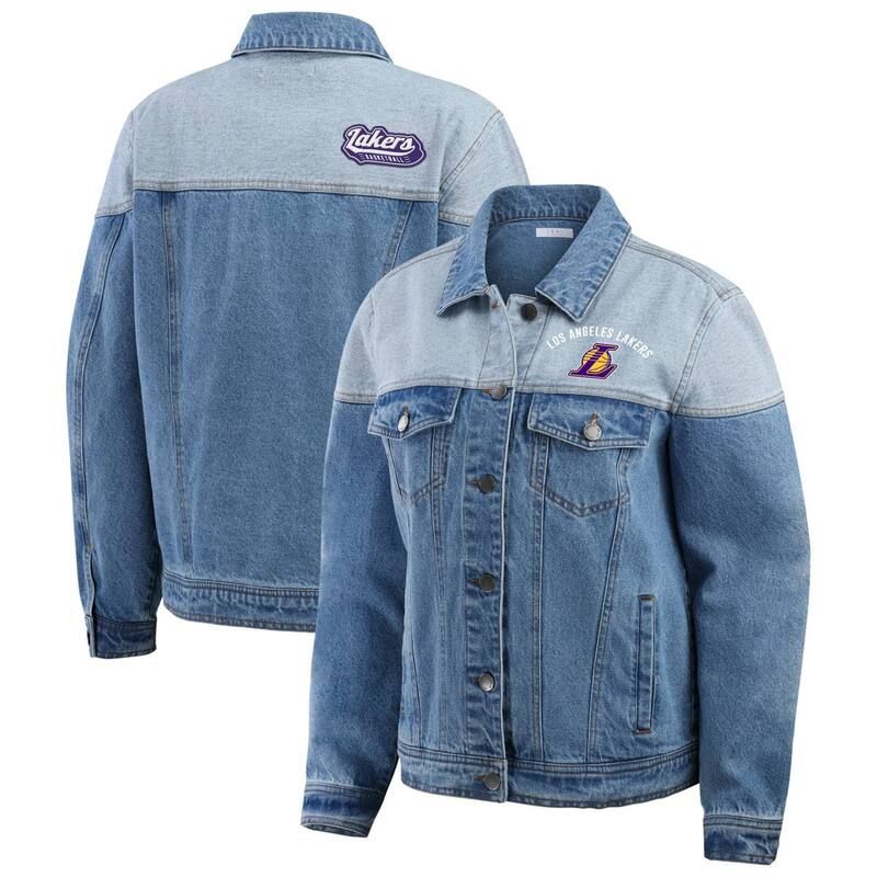 ウェア バイ エリン アンドルーズ レディース アウター ジャケット・ブルゾン デニム Womens WEAR by Erin Andrews Blue Los Angeles Lakers FullButton Denim Jacket Lak Blue ブ