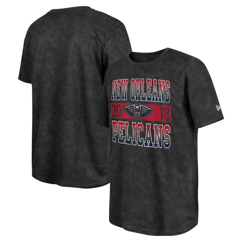 ニューエラ メンズ トップス Tシャツ Mens New Era Black New Orleans Pelicans Enzyme Washed Oversized TShirt Nor Black ブラック