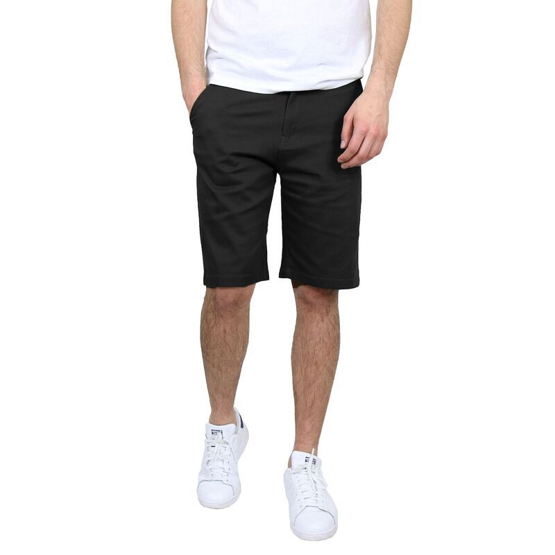 ギャラクシーバイハルビック メンズ ボトムス ハーフパンツ・ショーツ ショートパンツ Mens Galaxy by Harvic 5Pocket FlatFront SlimFit Stretchino Shorts Black ブラック