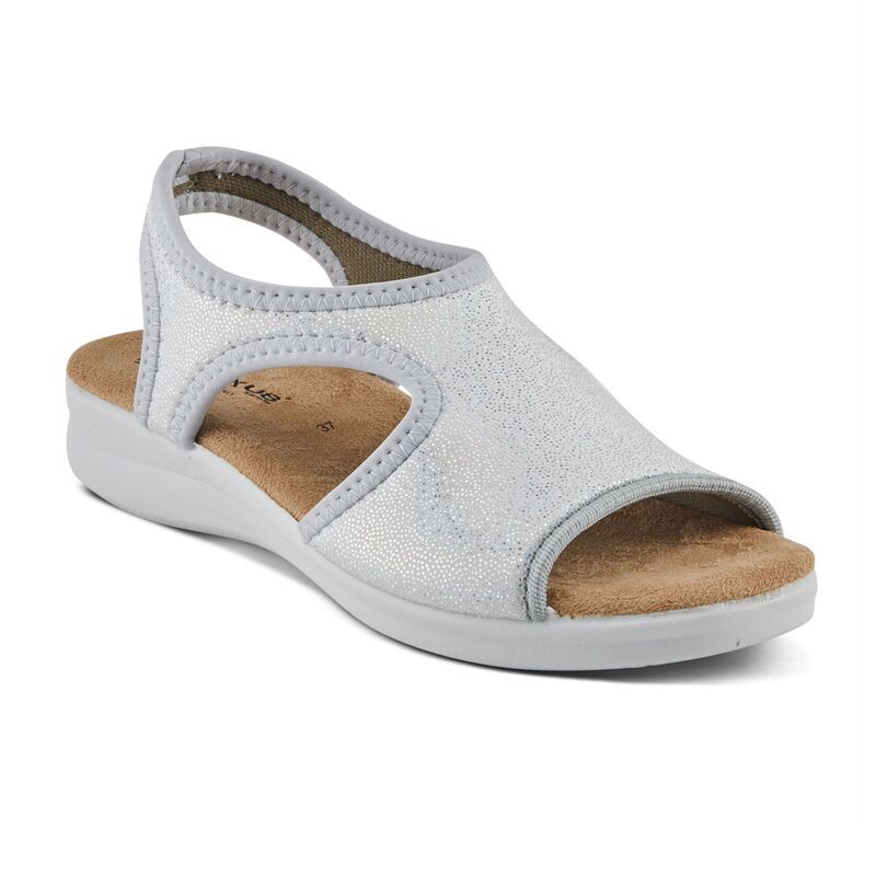 フレクサス レディース シューズ サンダル Flexus by Spring Step Nyaman Pindott WomenslipOn Sandals White ホワイト