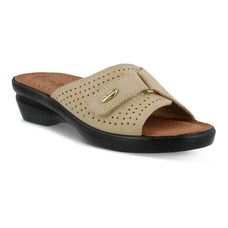フレクサス レディース シューズ サンダル スエード Flexus by Spring Step Kea Womensuede Slide Sandals Beige ベージュ