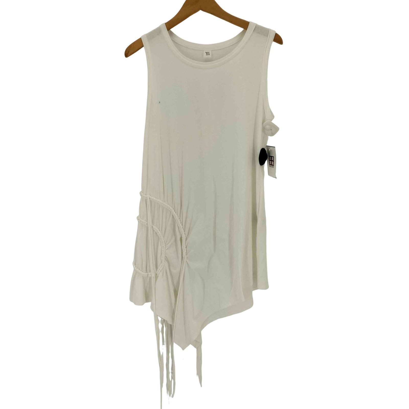 ワイズ Ys 25SS COTTON JERSEY CHAIN STITCH SLEEVELESS T コットン