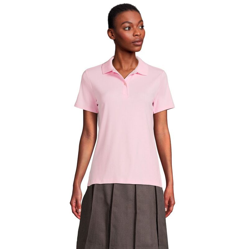 ランズエンド レディース トップス Tシャツ ポロシャツ Womens Lands End School Uniform Short Sleeve Interlock Polo Shirt Ice Pink ピンク 8,235円