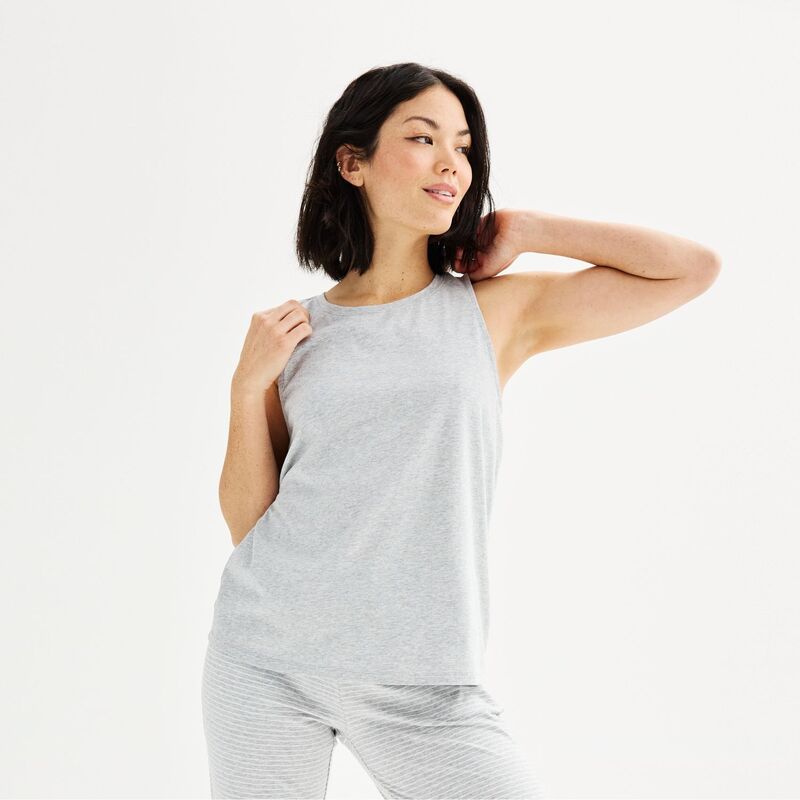 ソノマ レディース アンダーウェア ナイトウェア コットン Womensonoma Goods For Life Cotton Modal Sleep Tank Top Medium Cumulus Heather ヘザー