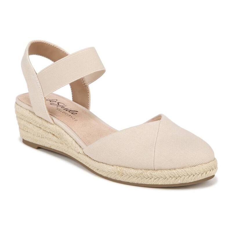 ライフストライド レディース シューズ サンダル LifeStride Kimmie Womens Espadrille Wedges Almond Milk
