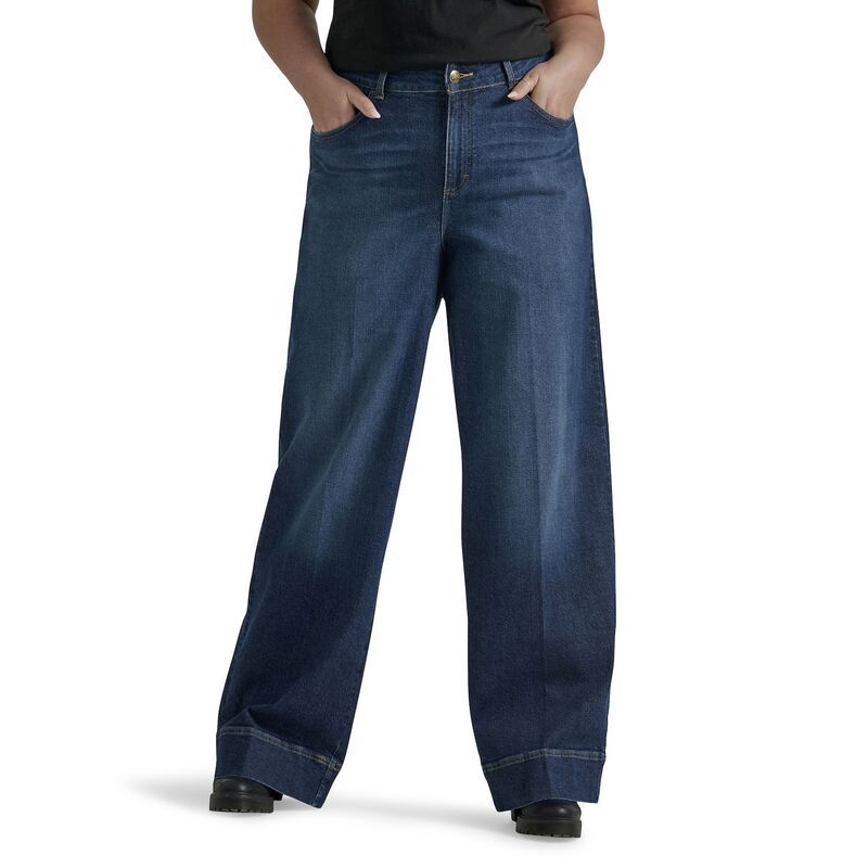 リー レディース ボトムス デニムパンツ ワイドレッグ プラスサイズ ジーンズ Plusize LeeR Legendary Wide Leg Trouser Jeans Inner Strength
