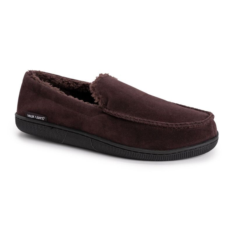 ムクルクス メンズ シューズ サンダル プリント スエード MUK LUKS Eric Printed Berber Mensuede Slippers Brown ブラウン