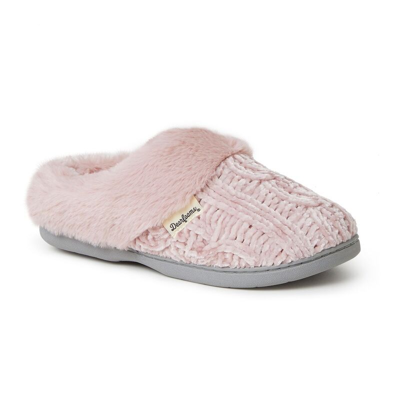 ディアフォームズ レディース シューズ サンダル Dearfoams Claire Chenille Womens Clog Slippers Pale Mauve